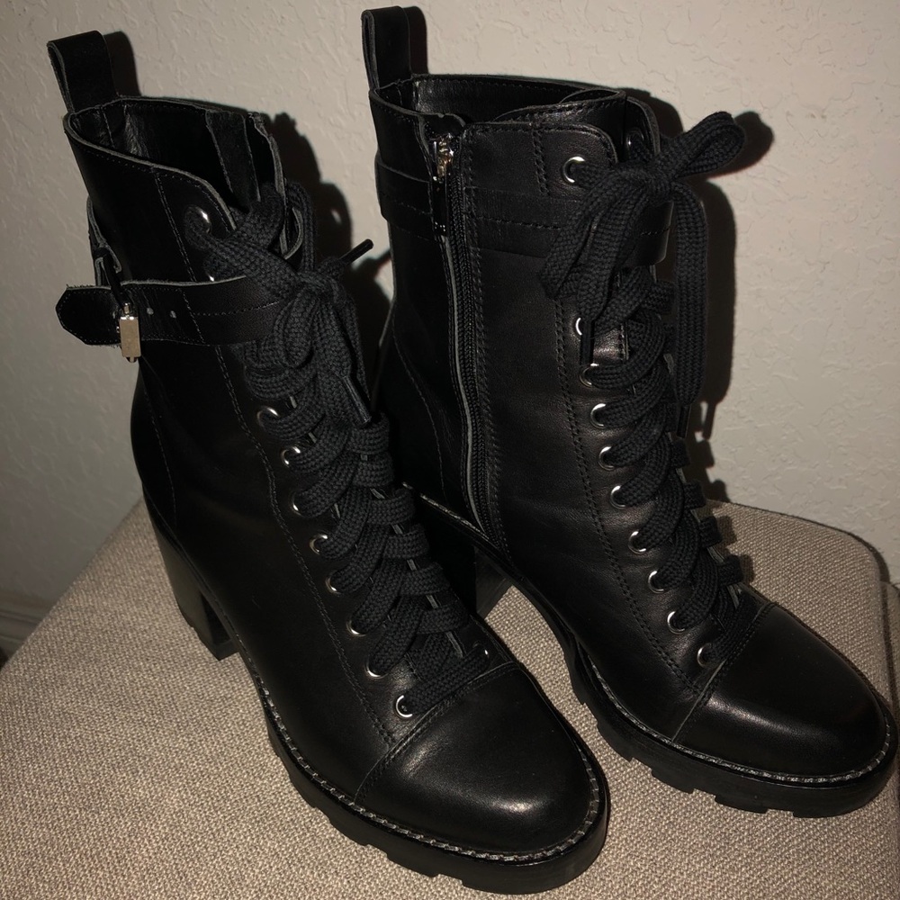 Marc Fisher~Leather Combat Boots